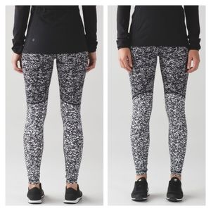 Lululemon Wunder Under Pant (Hi-Rise) Ice Breaker White Black/